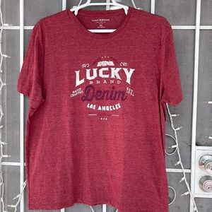 vintage lucky brand red shirt soft good condition